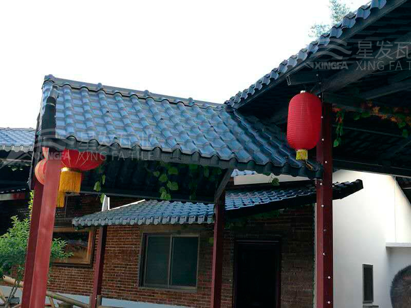 園林建筑搭建樹(shù)脂瓦涼亭，將景觀與藝術(shù)融合，別具一格！